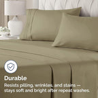 King Pillow Cases Set of 2 - Ultra Soft Hotel Quality Pillowcase Covers - Luxury Comfy Cozy Bedding for Women, Men, Kids & Teens - Machine Washable Pillow Protectors - 2 Pieces Set - King Size Khaki