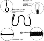 Kayak Paddle Leash Kayak Rod Leash Kayak Paddle Lanyard Stretchable Coiled Lanyard Leash Kayak Fishing Accessories for Kayak and Paddles