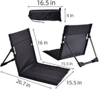 Outdoor Camping Backrest,Lightweight Foldable Chair,Park Leisure backrest,Beach Portable Single Lazy Chair,Aluminum Lazy Comfortable Backrest (Carbon Black)