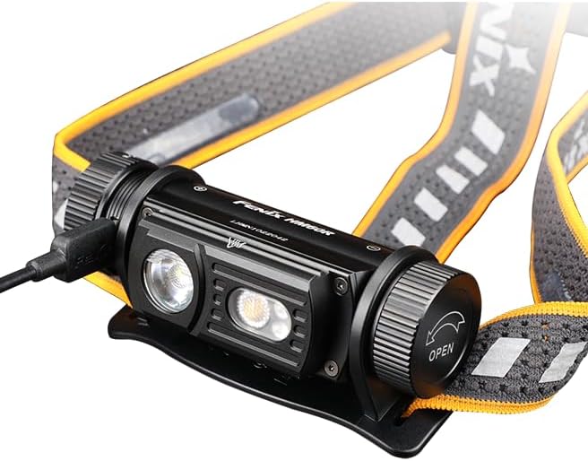 fenix HM60R Headlamp, 1300 Lumen USB-C Rechargeable with Flood Light, Red Light and Organizer