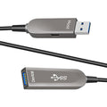 16.4ft/5m USB Am to Af Fiber Optic Data Cable, 10Gbps Long Distance Data Transfer USB 3.1 Am to Af, for VR, Camera, PC, Laptop, Webcam, Printer, Webcam etc.