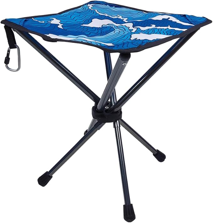 Lightweight Camping Stool 7075 Aluminum Small Folding Camping Portable Chair with Carry Bag Retractable Backpacking Stool for Travel Camping Hiking Fishing Garden Work Picnic BBQ Outdoor