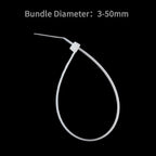 XINGO 8 Inch White Cable Zip Ties (500 Pack), 40 Lbs Tensile Strength-Heavy Duty, Self-Locking Nylon Plastic Nylon Wire Ties for indoor and outdoor use