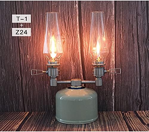 CAMPINGMOON Camping Gas Lantern with Wooden Lantern Case T-1
