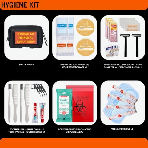 72 Hour Survival Kit - 228 Pieces Survival Gear and Supplies - 45L Go Bag Emergency Backpack, First Aid, Water Filter, Tools, Tent, Camping Essentials, Emergency Preparedness - The Alpha