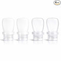 1 oz Silicone Travel Bottles, Leakproof Squeeze Bottle Mini Travel Size Container for Toiletries Lotion Shampoo and Conditioner Liquid Salad Dressing to go Condiment, TSA Approved, 4 Pack