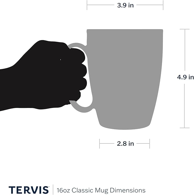 Tervis Clear & Colorful Tabletop Made in USA Double Walled Insulated Tumbler Travel Cup Keeps Drinks Cold & Hot, 16oz Mug, Blue Moon