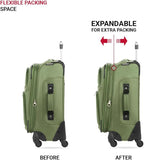 SwissGear Sion Softside Expandable Luggage, Evergreen, Carry-On 21-Inch