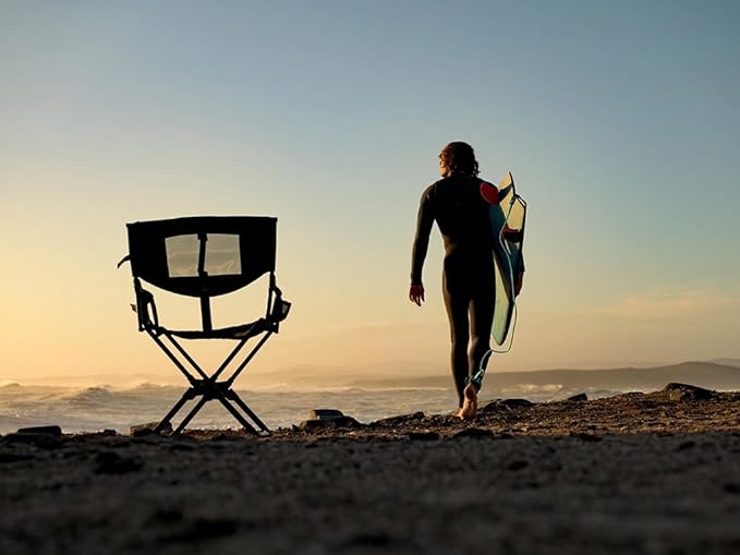 Front Runner Expander Camping Chair (Black Portable Outdoor Folding Chair).