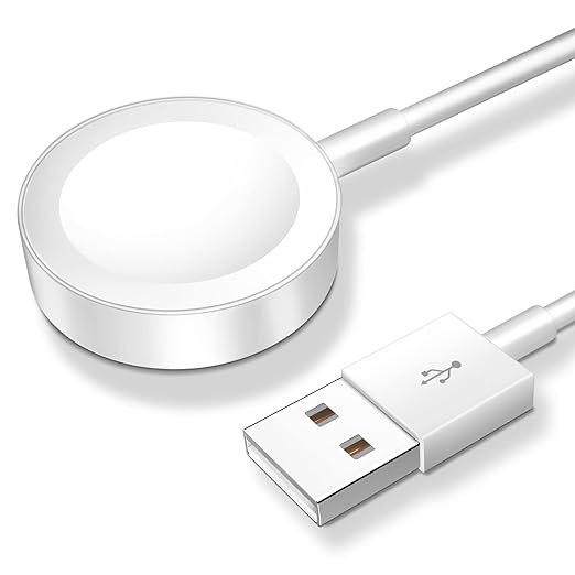 𝟐𝟎𝟐𝟔 𝐔𝐩𝐠𝐫𝐚𝐝𝐞𝐝 for Apple Watch Charger Magnetic Fast Charging Cable [Portable] Magnetic Wireless Charging Compatible with iWatch Series Ultra/9/8/7/6/SE/SE2/5/4/3/2-[1.6FT] White