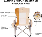 Heavy Duty Portable Folding Camping Chair for Adults with Comfy Padded Backrest | for Outdoor & Sports, Backpacking, Beach, Lawn, Hunting, Tailgating, Fishing | Supports 400 Lbs