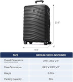 Travelpro Maxlite Air V2 Hardside Expandable Checked Luggage, 8 Spinner Wheels, Lightweight Hard Shell Suitcase, TSA lock, Teal, Checked Medium 25-Inch