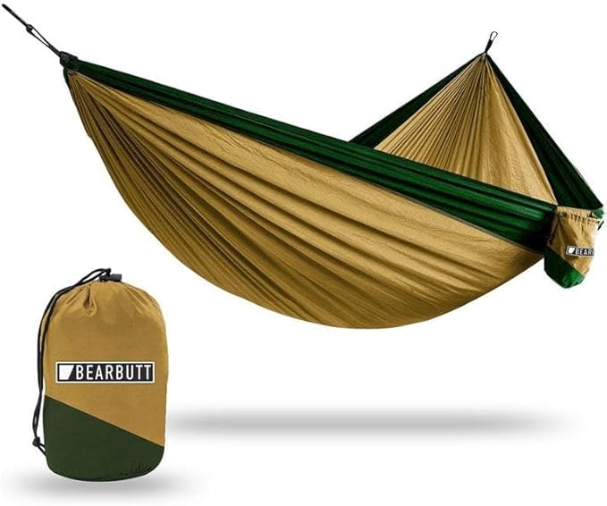 Bear Butt 2 Person Portable Hammock - Backpacking to Camping - Double Hammock for Travel & Outdoor