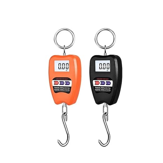 3-Pack 200KG High Precision Luggage Scale with LCD Display, Kg/Lb/N, Portable Electronic Hook Scale
