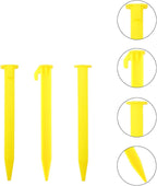 10-Pack Plastic Tent Stakes – 6-Inch Heavy Duty Canopy Anchoring Pegs for Camping, Gardening, Landscaping, Backpacking – Lightweight, Rust-Proof, Reusable Camping Stake