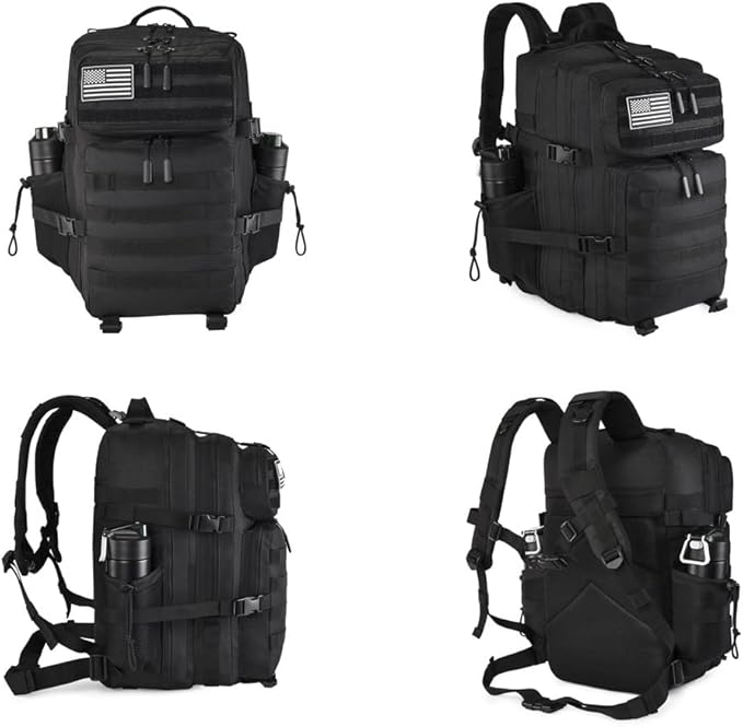 Military Tactical Backpack 45L Large Tactical Backpack for Men, Hiking Rucksack With Bottle Holder
