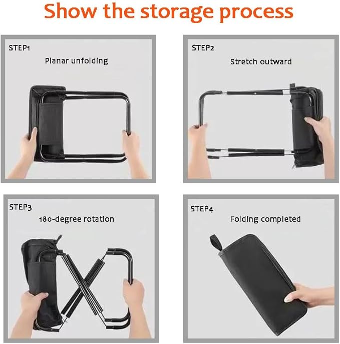 Portable Stool, Camping Chair, Portable Foldable Fishing Stool, Adult Portable Chair, with A Load Capacity of 330 Pounds, Suitable for Camping, Hiking and Fishing (Green)