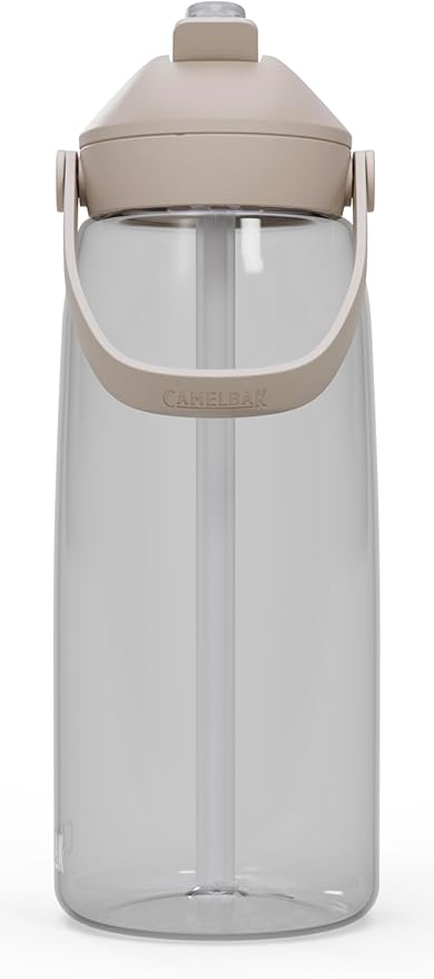 CamelBak Thrive Flip Straw 32oz Water Bottle with Tritan Renew – Easy Carry - Straw Top, Clear