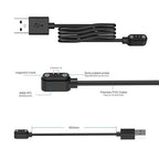 [3-Pack] Smartwatch Charger, 2-Pin Magnetic Charging Cable for IDW13/15/16/17/19/21/23/25/26/28, ID208, GTX20, Compatible with VeryFit/VeryFitPro App Models Smart Watch, Black