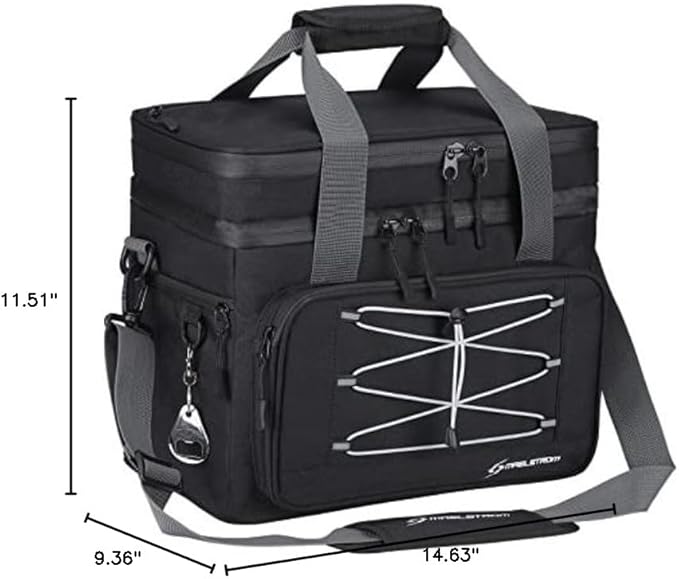 Maelstrom Collapsible Soft Cooler Bag, 24/30/60/75 Cans Beach Cooler, Ice Chest, Leakproof & Portable for Beach, Camping, Road Trips & Grocery Shopping