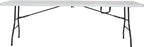 COSCO Fold-in-Half Banquet Table w/Handle, 8ft, White