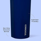 Corkcicle Classic Canteen Insulated Water Bottle - Stainless Steel Reusable Tumbler - Triple Insulated - Keeps Drinks Cold 25 Hours or Hot 12 Hours - Cupholder Friendly - Midnight Navy - 16 oz