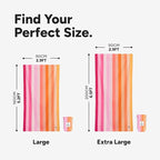 Dock & Bay Kid's Towel - for Beach Use - Quick Dry, Sand Free - Compact, Lightweight - 100% Recycled - Includes Bag - Summer - Miami Sorbet, Large (160x90cm, 63x35)