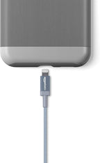Amazon Basics USB-A to Lightning Cable, Apple MFi Certified, Nylon Braided Cord, Fast Charger for iPhone 14 13 12 11 X Xs Pro, Pro Max, Plus, iPad, 6 Foot, Dark Gray