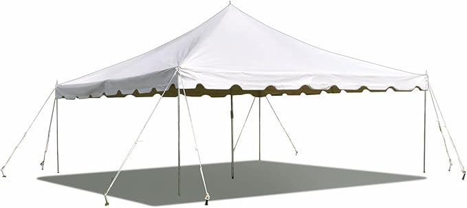 Party Tents Direct 15'x15' Weekender Standard Canopy Pole Tent - Easy Up Canopy Tent with 50 Person Capacity - Outdoor Canopies for Parties, Weddings, & Events (White)