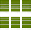 HAVLULAND Turkish Beach Towels Oversized -100% Turkish Cotton Super Soft Lightweight - Absorbent and Quick Drying Bath Towel - Sand Free Beach Towel - Turkish Towels for Adults (Olive Green, 12 Pack)