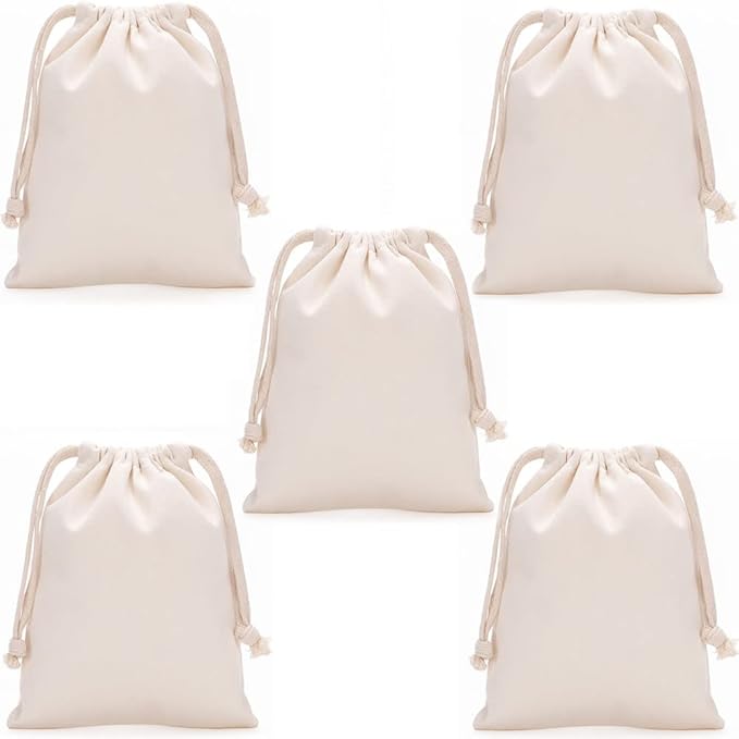 Breathable Dust-proof Drawstring Storage Pouch String Bag for Handbags Purses Shoes Eco Bag (5 PCS,11.81 * 13.77 IN)