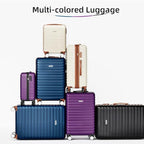 LARVENDER Luggage 6 Piece Expandable Luggage ABS Hardshell Carry on Suitcase with Spinner Wheels TSA Lock, Large Checked Travel Suitcase for Women and Men, Purple(16/20/24/28/DB/TB)