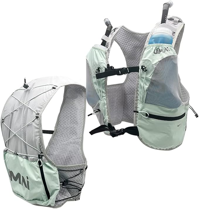 Umai Hydration Running Vest, Hydration Vest with Two Flasks, Green