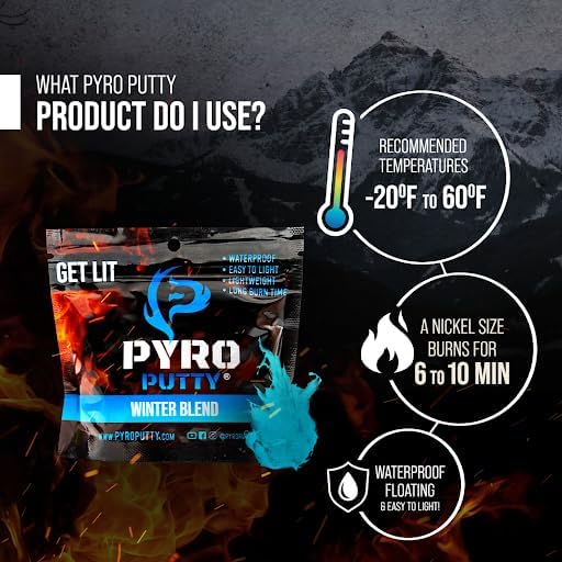 Phone Skope Pyro Putty: Waterproof Survival Fire Starter for Emergency Preparedness, Fire Starters for Campfires - Survival Gear and Supplies