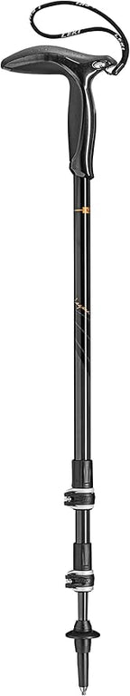 LEKI Legend Black Carbon Adjustable Lightweight Walking Pole (Single) for Trekking & Hiking