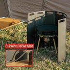 OLG Camp Stove Windscreen 23.6 inch Camping Shield (Tinplate) Wind Screen for Stoves