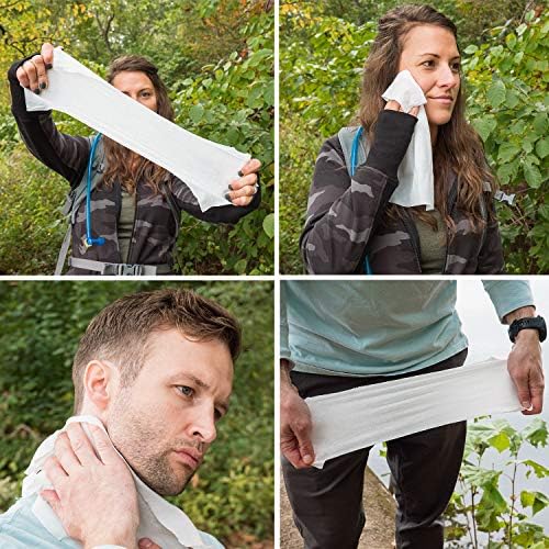 Surviveware Biodegradable Wipes Men or Women - Shower Wet Wipes Face, Body & Butt - Outdoors, Travel, Camping & Post Workout - Total of 32 Wipes - 32 Count, Pack of 1