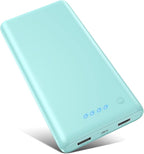 Portable Charger Power Bank 26800mah, Ultra-High Capacity Safer External Cell Phone Battery Pack with High-Performance Cells & 2 USB Output Compatible with iPhone 16 15 14 13 12 Samsung Android-Green