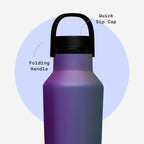 Corkcicle Sport Canteen - Keeps Drinks Cold 25 Hours - Stainless Steel Water Bottle - Triple-Insulated - Spill-Proof - Summer Drinkware Gift - Keeps Drinks Ice Cold - 20 oz - Multi-Color