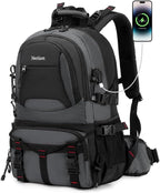 Nerlion 40L Hiking Backpack Travel Backpack for Men Women Camping Waterproof Outdoor Hiking Daypack Lightweight Backpack (Dark Gray)