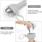 Sophico Travel Utensils Set for Camping and Kids Lunch Box, Stainless Steel Fork and Spoon, Knife Silverware Flatware Sets with Silicone Case - Portable & Leak-proof, Dishwasher Safe (Grey, 1 Set)