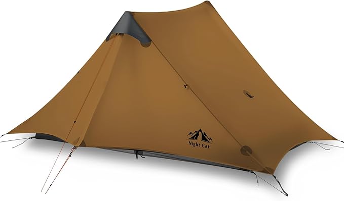 Night Cat Ultralight Tent 1 Person for Professional Backpacker Hiker 2 LBS Only Lanshan Backpacking Bivvy Ground Tent Heavy Rain Waterproof Trekking Pole Not Included