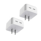 Fast iPhone 15 Charger Block, 2 Pack 40W Dual USB C Wall Charger PD Fast Charging Block Type C Foldable Charger Power Adapter Plug Box Apple Chargers for iPhone 15/14/13 Pro/12 Pro/Mini/iPad