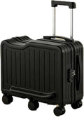 Ride-on Luggage for Kids, Children's Trolly Case with 6-Spinner Wheels & Retractable Cup Holder, Suitcase Stroller, Hardshell Carry On Suitcase(Black,22in)