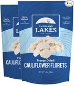 Thousand Lakes Freeze Dried Vegetables - Cauliflower Florets and Stems 2-pack 0.8 ounces (1.6 ounces total) | No Salt Added