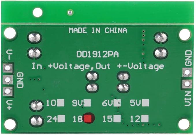 DC-DC Boost Converter Voltage Regulator Module Positive Negative Dual Output 12VDC for Power Supply and Circuit Projects