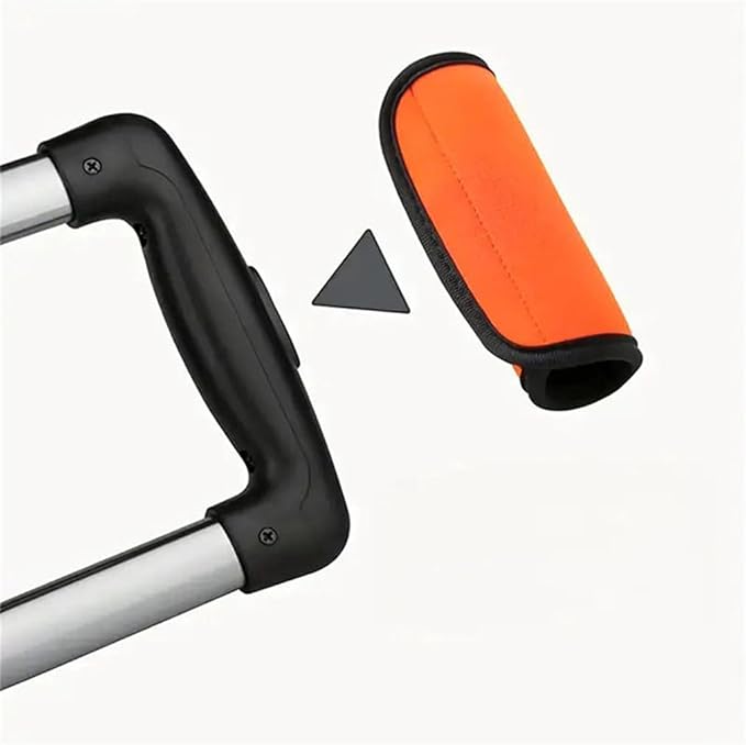 Generic 1Pair Luggage Handle Wrap with Luggage Tag, Suitcase Handle Cover for Easy Identification, Travel Bag Accessory Set,Orange