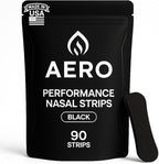 Performance Nasal Strips for Breathing (90 Count) - Oil & Sweat Proof Adhesive - Athletic Nasal Strips for Snoring & Sleeping - Black, Wide Body, Universal Fit, Extra Strength