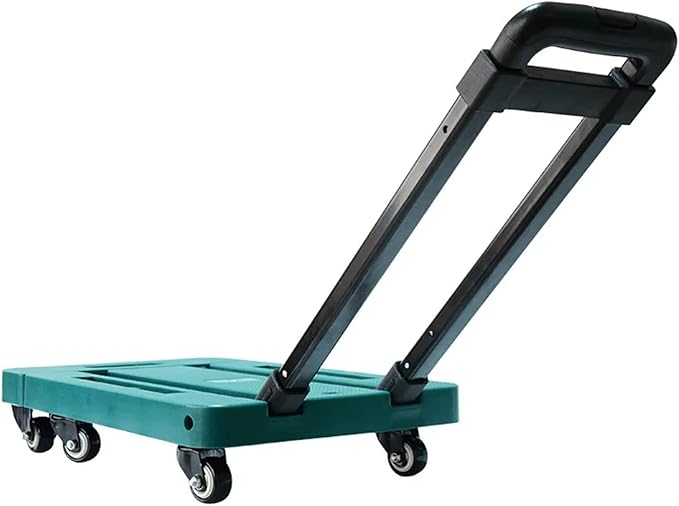 Heavy Duty Folding Cart – Portable Hand Truck Trolley for Outdoor Camping & Home Use Multifunctional Luggage Transport Wagon (Green)