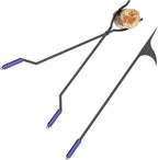 IDZO 40" Fireplace Tongs & Fire Poker, Heavy Duty Steel Fire Tongs, Log Grabber, Firewood Tongs, Fireplace Poker & Fire Pit Tools for Fire Pit, Campfire, Fire Rings, Indoor & Outdoor Use